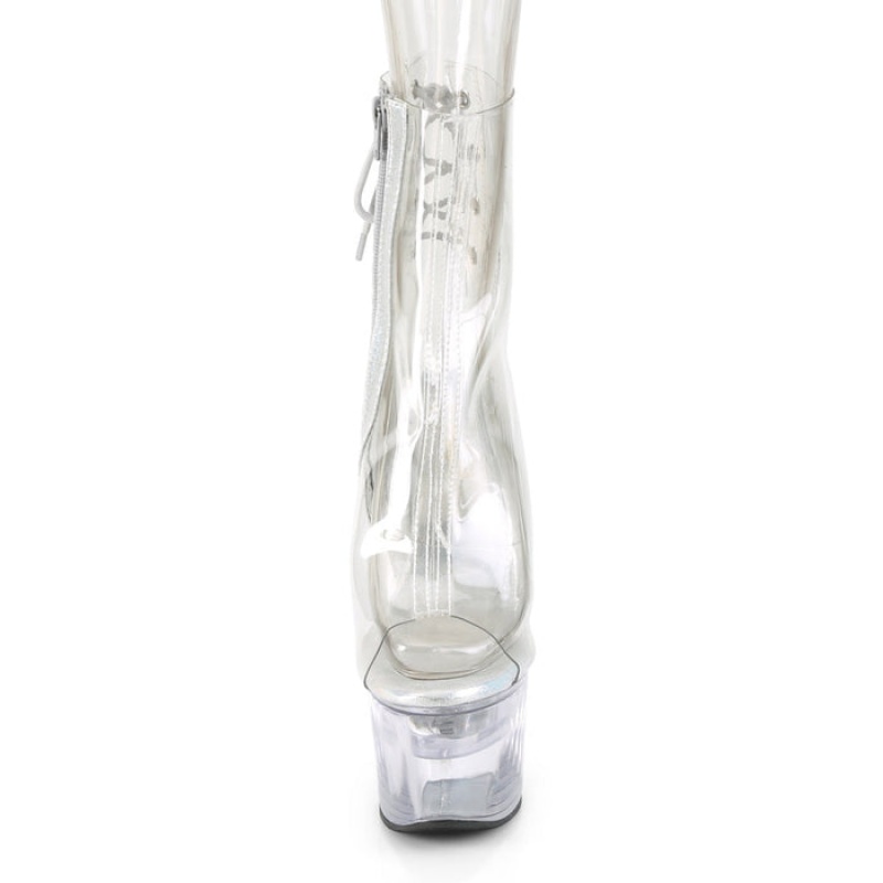 Pleaser Flashdance-1018C-7 Støvler Dame Clear | 79PYKIJGB