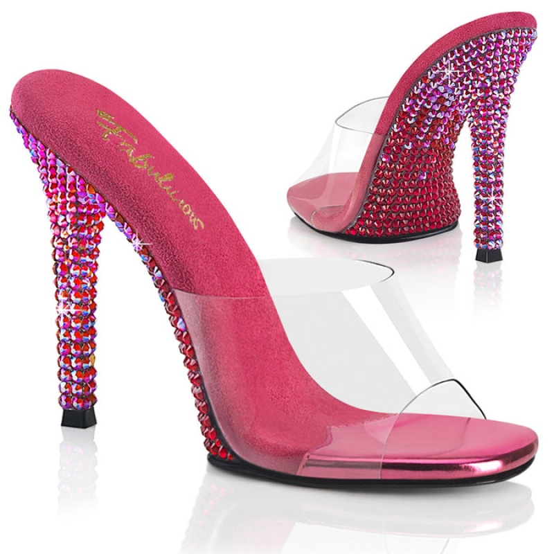 Pleaser Gala-01DMM Badesandaler Dame Fuchsia | 23MYAFRLJ