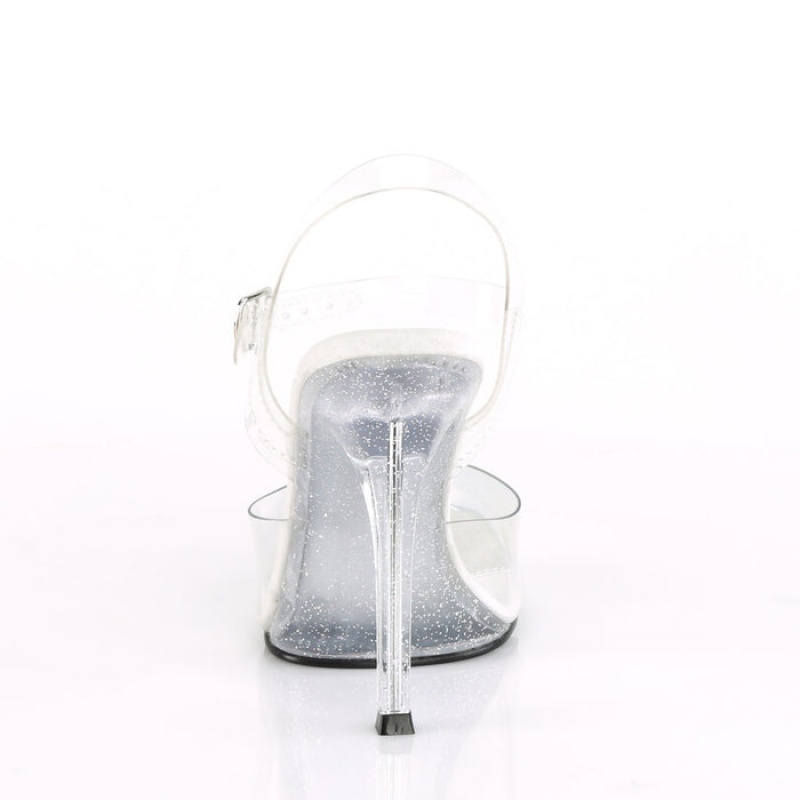 Pleaser Gala-08MG Sandaler Dame Clear | 56UKVDJXW