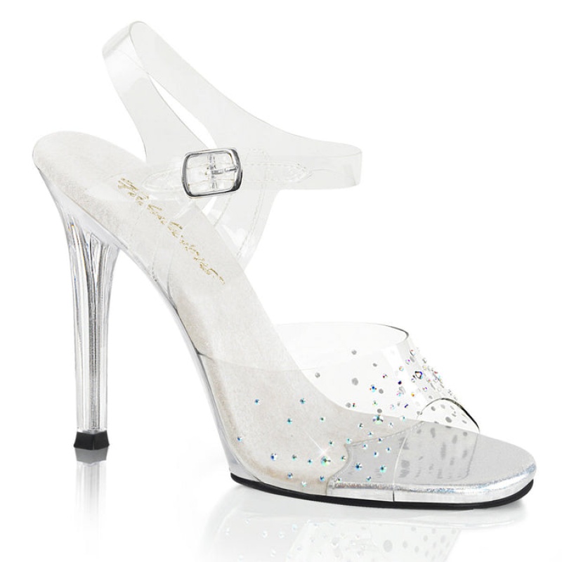 Pleaser Gala-08SD Sandaler Dame Clear | 61KLJQNBD