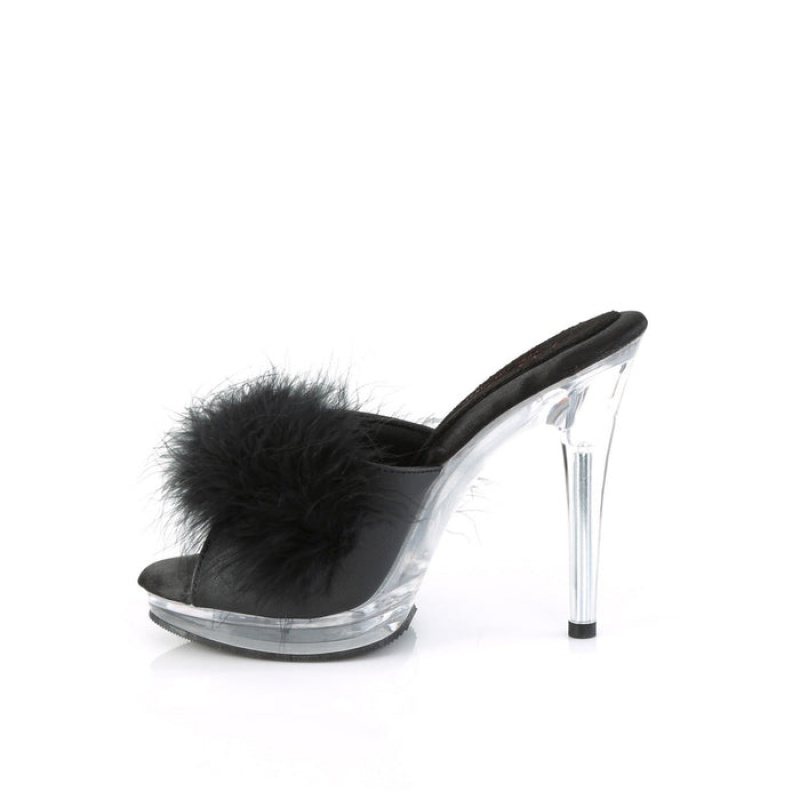 Pleaser Glory-501F-8 Badesandaler Dame Sort | 83NDFGABK