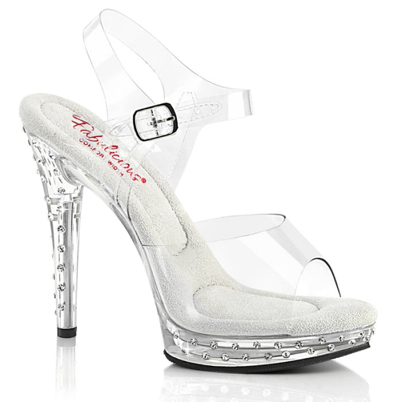 Pleaser Glory-508SDT Sandaler Dame Clear | 74EMJBYXC