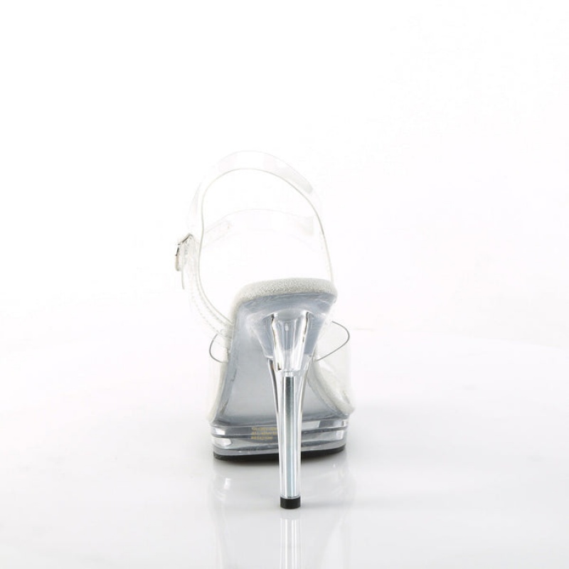 Pleaser Glory-508 Sandaler Dame Clear | 83NLSOPTB