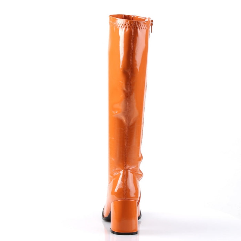 Pleaser Gogo-300 Støvler Dame Orange | 23IHZRPFC