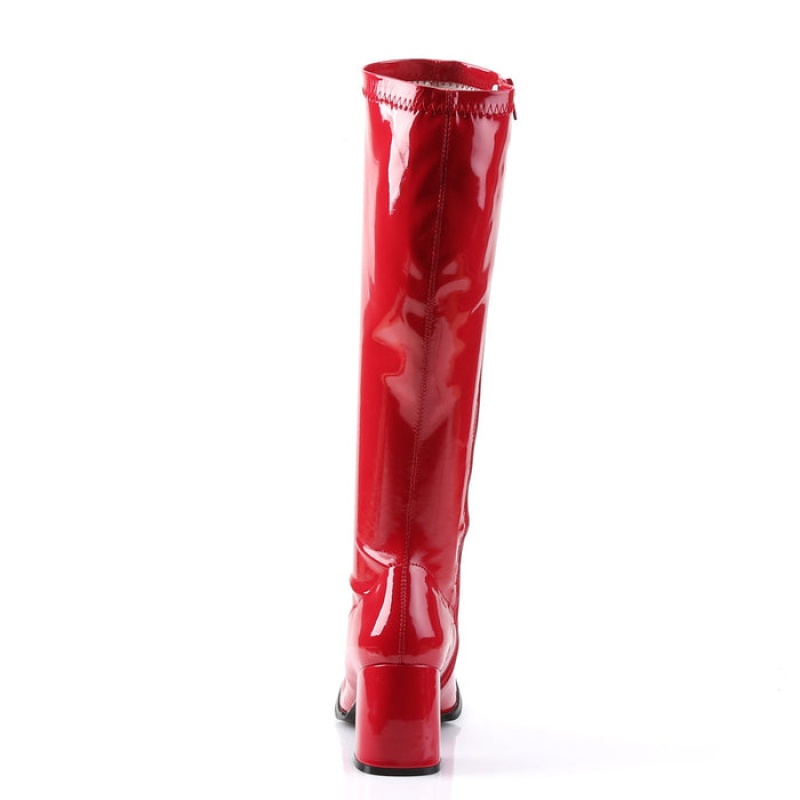 Pleaser Gogo-300 Støvler Dame Rød | 24LBFYRKI