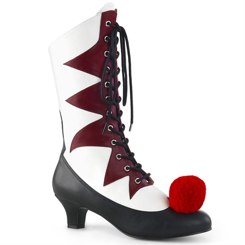 Pleaser It-120 Støvler Dame Hvide Bordeaux | 85JXGEZCN