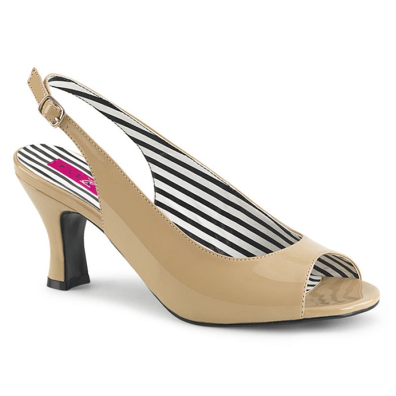 Pleaser Jenna-02 Sandaler Dame Beige | 91KRDAHUL