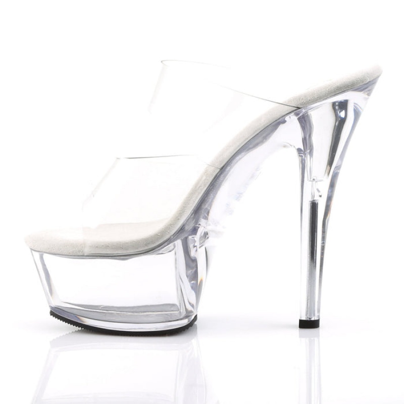 Pleaser Kiss-202 Badesandaler Dame Clear | 75IMLOJHR