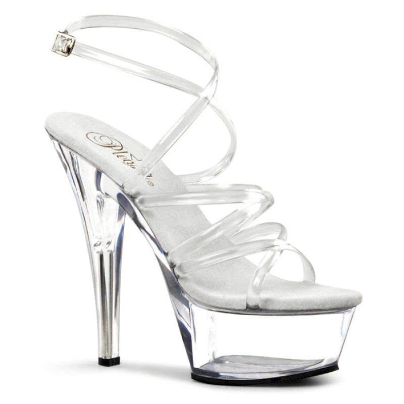 Pleaser Kiss-206 Sandaler Dame Clear | 74PMIZJHU