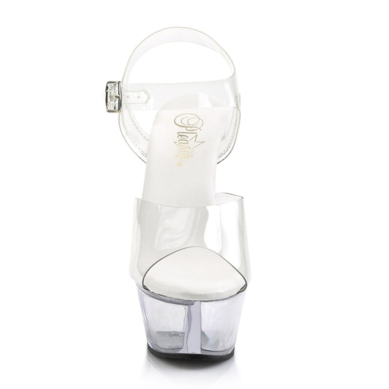 Pleaser Kiss-208VL Sandaler Dame Clear | 53CTRIMHS