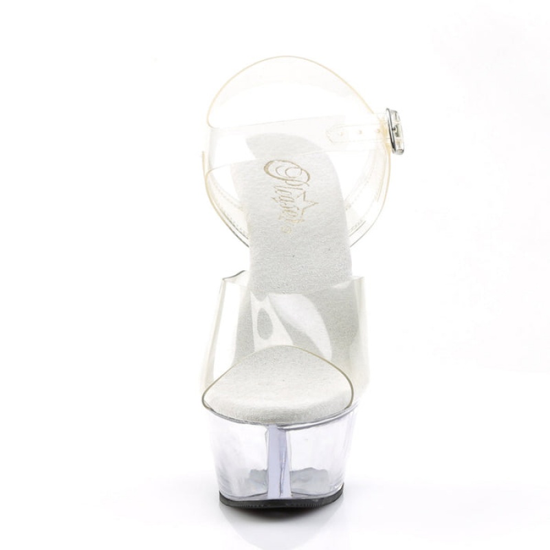 Pleaser Kiss-208 Sandaler Dame Clear | 21OCIYDGX