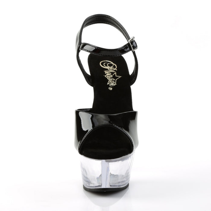 Pleaser Kiss-209 Sandaler Dame Sort | 02RCBQGMA