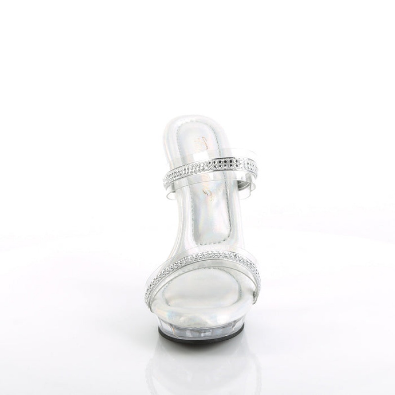 Pleaser Lip-102-2 Badesandaler Dame Clear | 65SAKBZMD