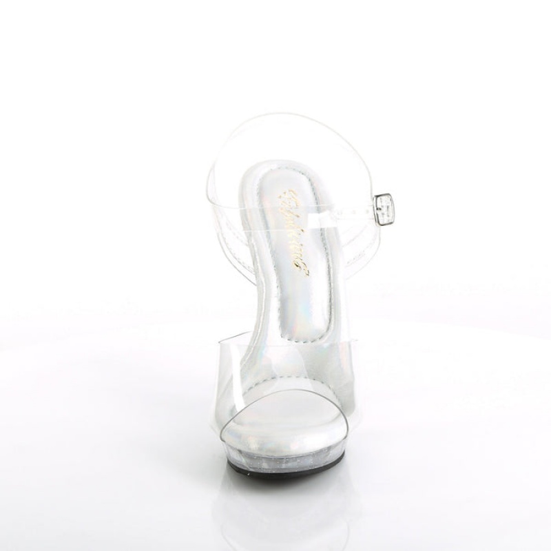 Pleaser Lip-108MG Sandaler Dame Clear | 79UZIGSNE