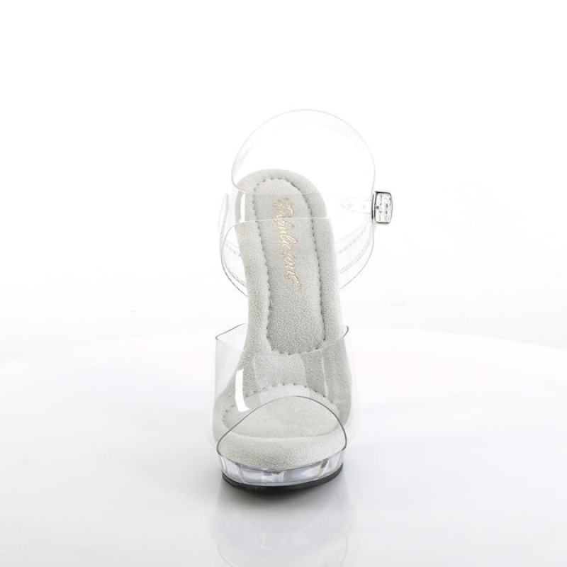 Pleaser Lip-108 Sandaler Dame Clear | 05KEIBWOP