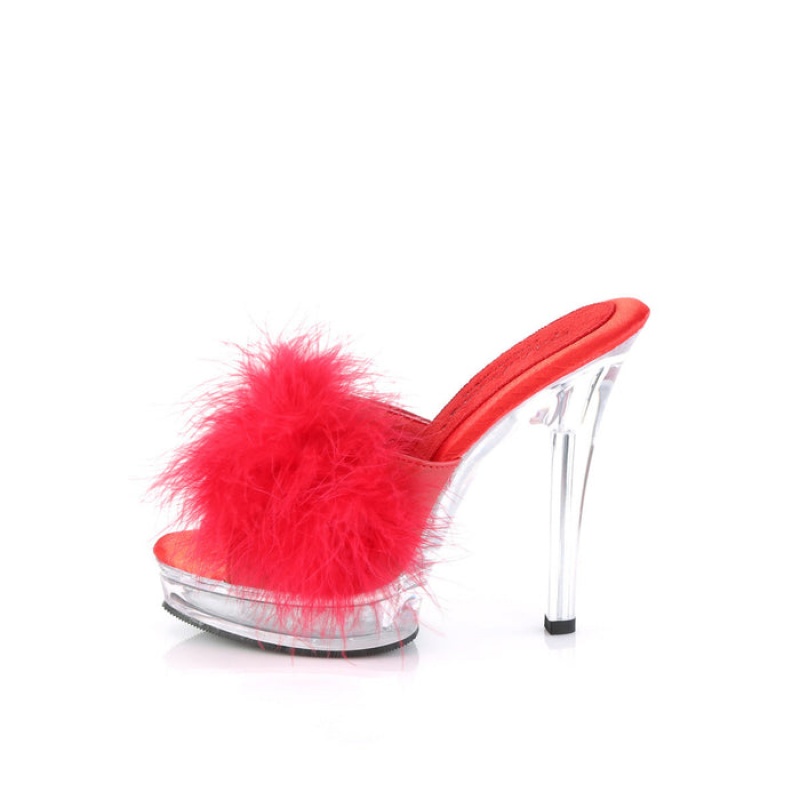 Pleaser Majesty-501F-8 Badesandaler Dame Rød | 82OIGNEYD