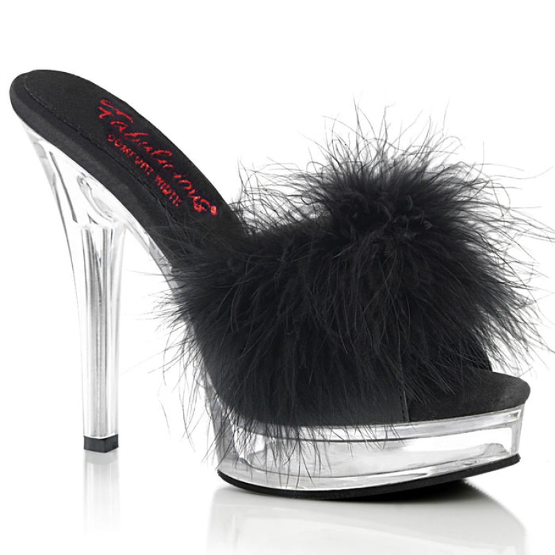 Pleaser Majesty-501F-8 Badesandaler Dame Sort | 43NAUPGZV