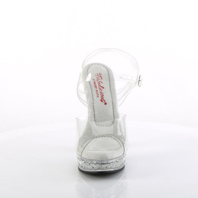 Pleaser Majesty-508SDT Sandaler Dame Clear | 58GZHMRAB