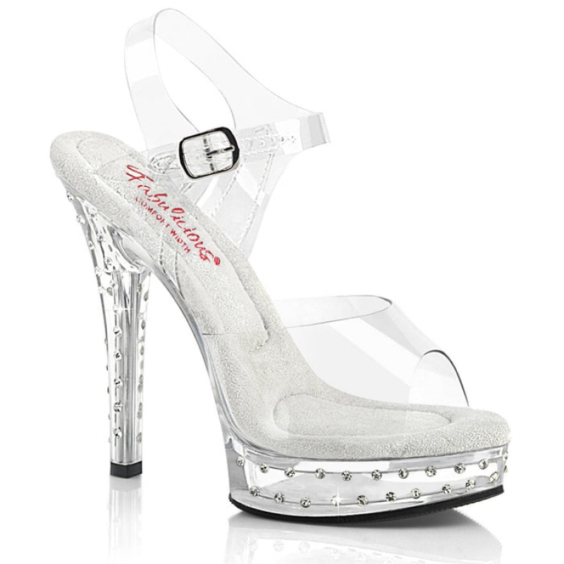 Pleaser Majesty-508SDT Sandaler Dame Clear | 58GZHMRAB