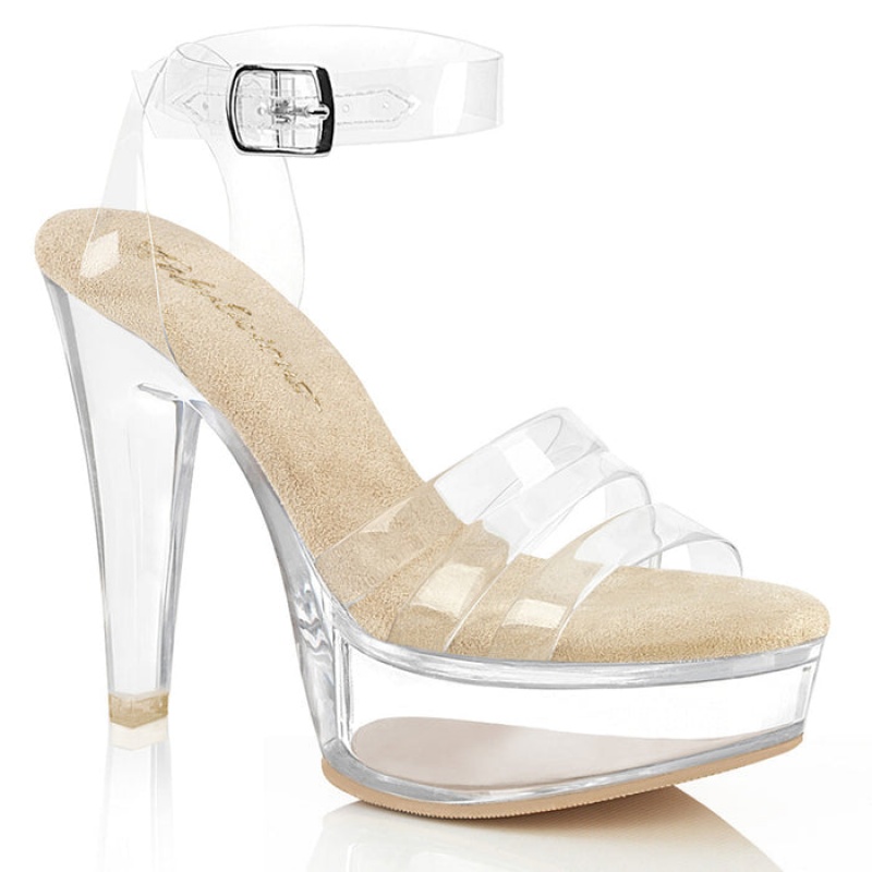 Pleaser Martini-505 Sandaler Dame Beige | 36SMBDOJK