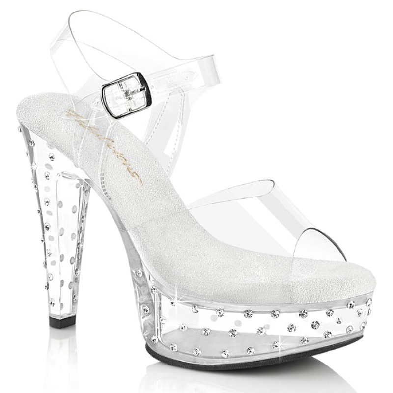 Pleaser Martini-508SDT Sandaler Dame Clear | 04HCTANZP