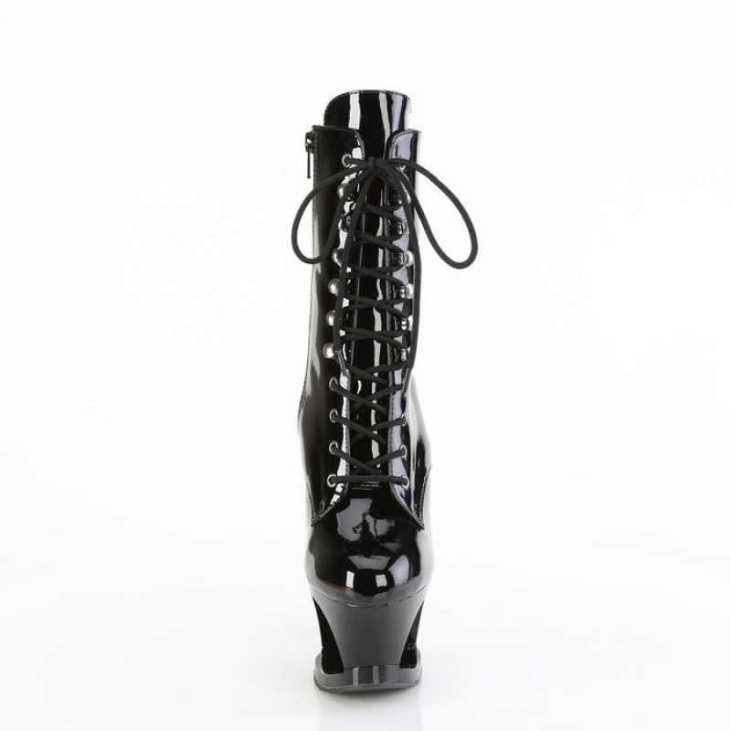 Pleaser Moon-1020SK Støvler Dame Sort | 74KFDRAHT