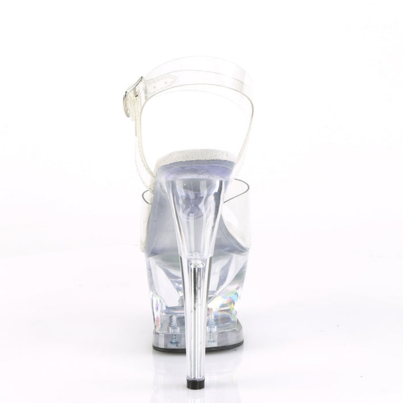 Pleaser Moon-708DIA Sandaler Dame Clear | 40YRWUQSK