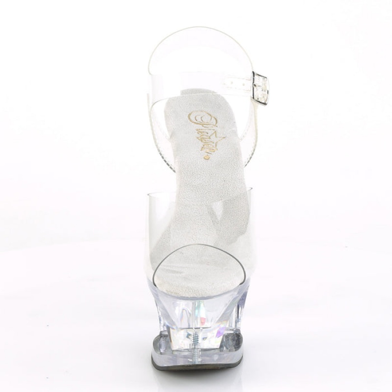 Pleaser Moon-708DIA Sandaler Dame Clear | 40YRWUQSK