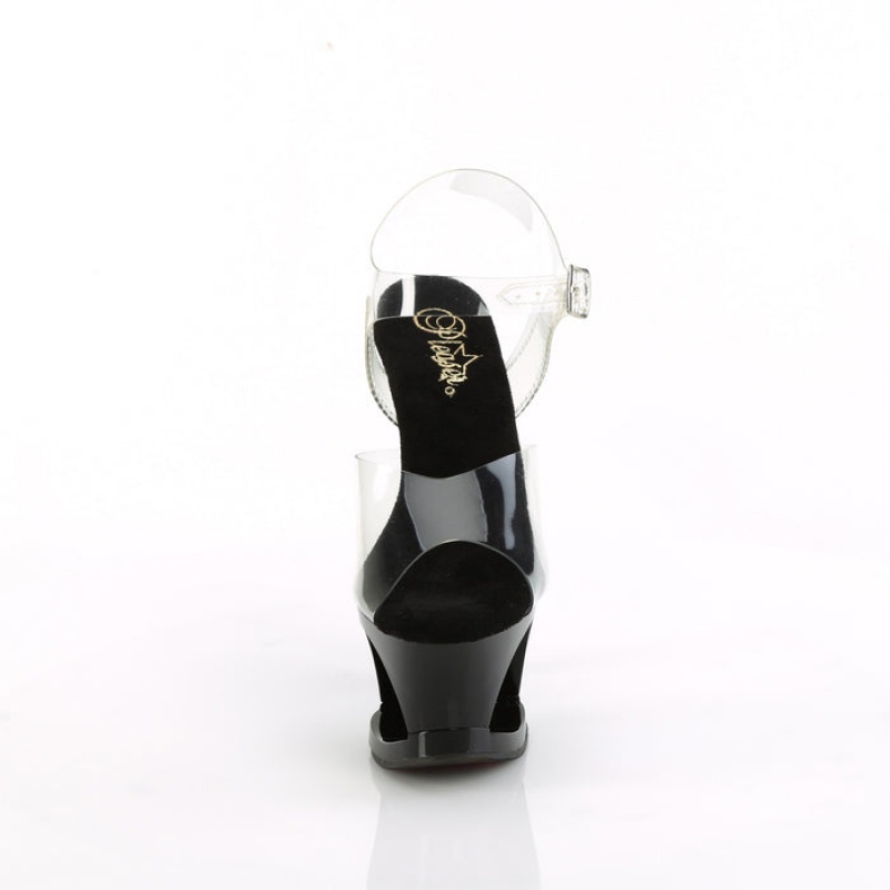 Pleaser Moon-708DIA Sandaler Dame Sort | 75QIOCNAJ