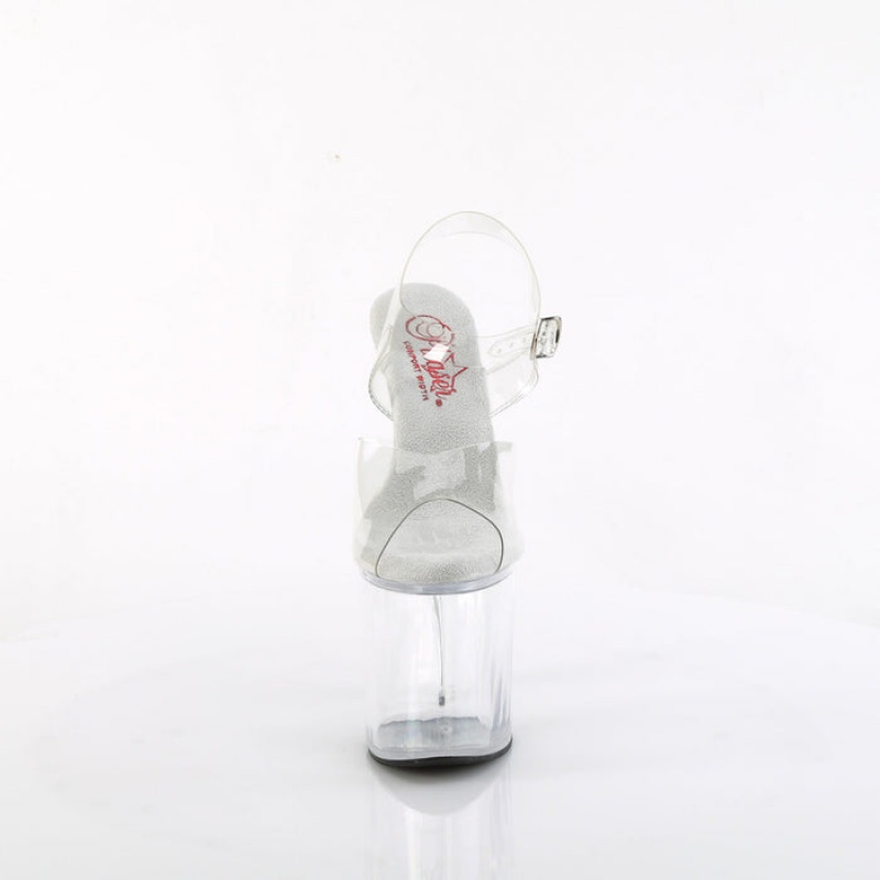 Pleaser Naughty-808 Sandaler Dame Clear | 20JGQEAWM