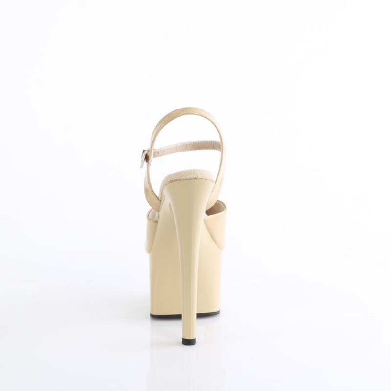 Pleaser Passion-709 Sandaler Dame Beige | 39TQPMHXB