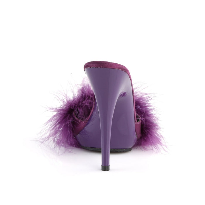 Pleaser Poise-501F Badesandaler Dame Lilla | 81PQJADUZ