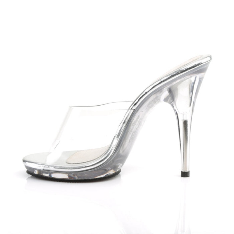 Pleaser Poise-501 Badesandaler Dame Clear | 96AHRSDGB