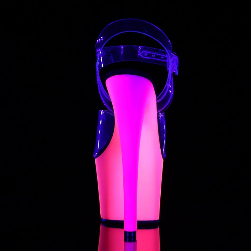 Pleaser Rainbow-308UV Sandaler Dame Flerfarvede | 05AEPBGOQ