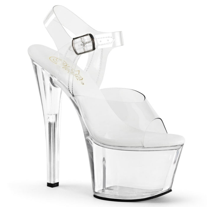 Pleaser Sky-308VL Sandaler Dame Clear | 12QBWJZXC