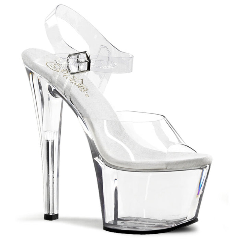 Pleaser Sky-308 Sandaler Dame Clear | 27ANXDTJB