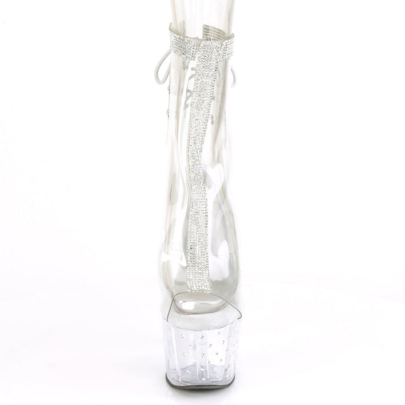 Pleaser Stardust-1018C-2RS Støvler Dame Clear | 52NIEQBRD