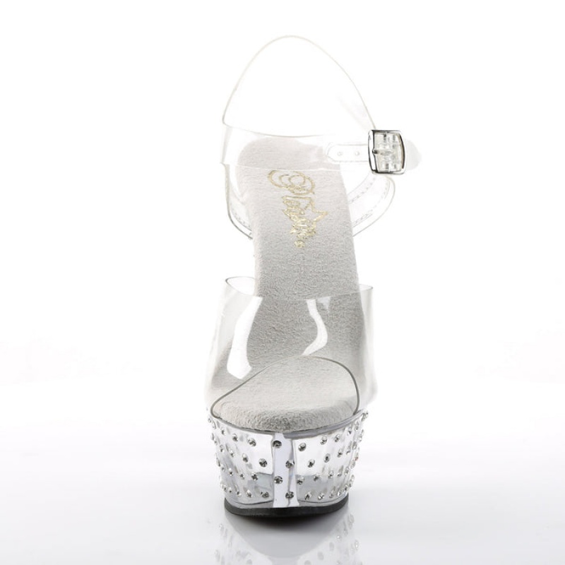 Pleaser Stardust-608 Sandaler Dame Clear | 41BUKANGF