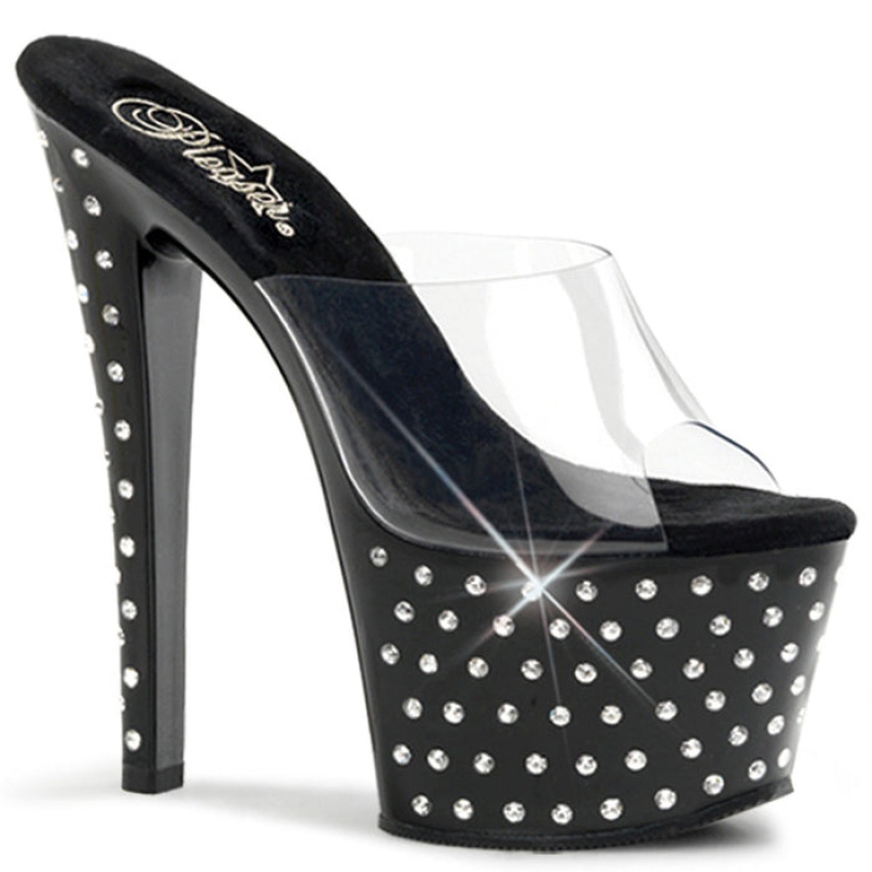 Pleaser Stardust-701 Badesandaler Dame Sort | 94HRCABGX