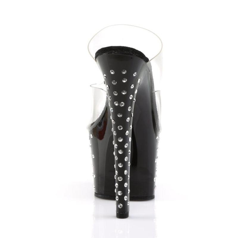 Pleaser Stardust-702 Badesandaler Dame Sort | 41QGSZRPE