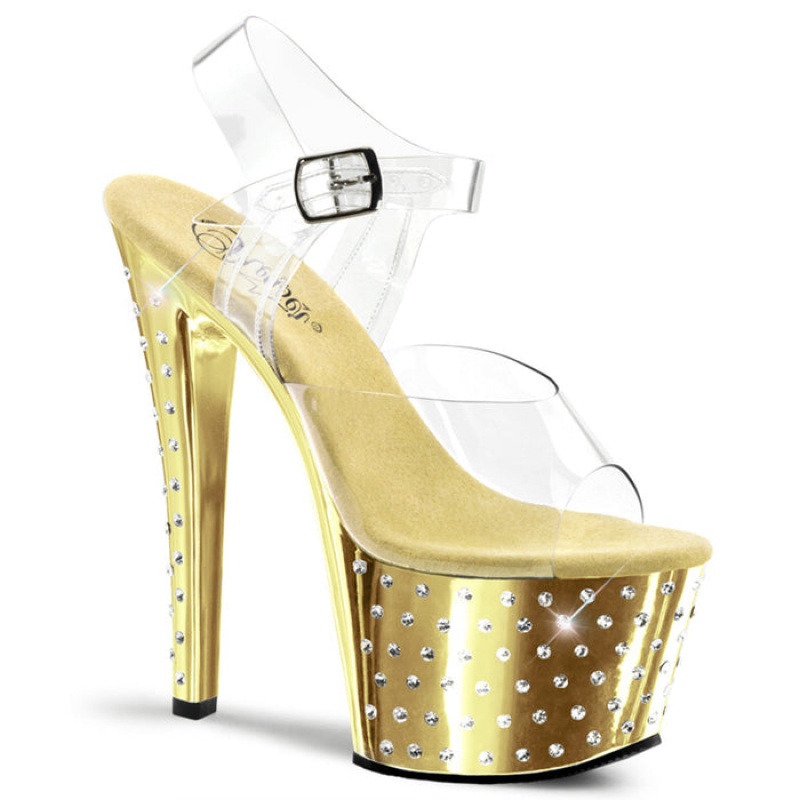 Pleaser Stardust-708 Sandaler Dame Guld | 72RAHLXFY