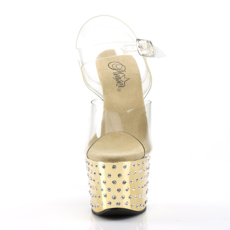 Pleaser Stardust-708 Sandaler Dame Guld | 72RAHLXFY