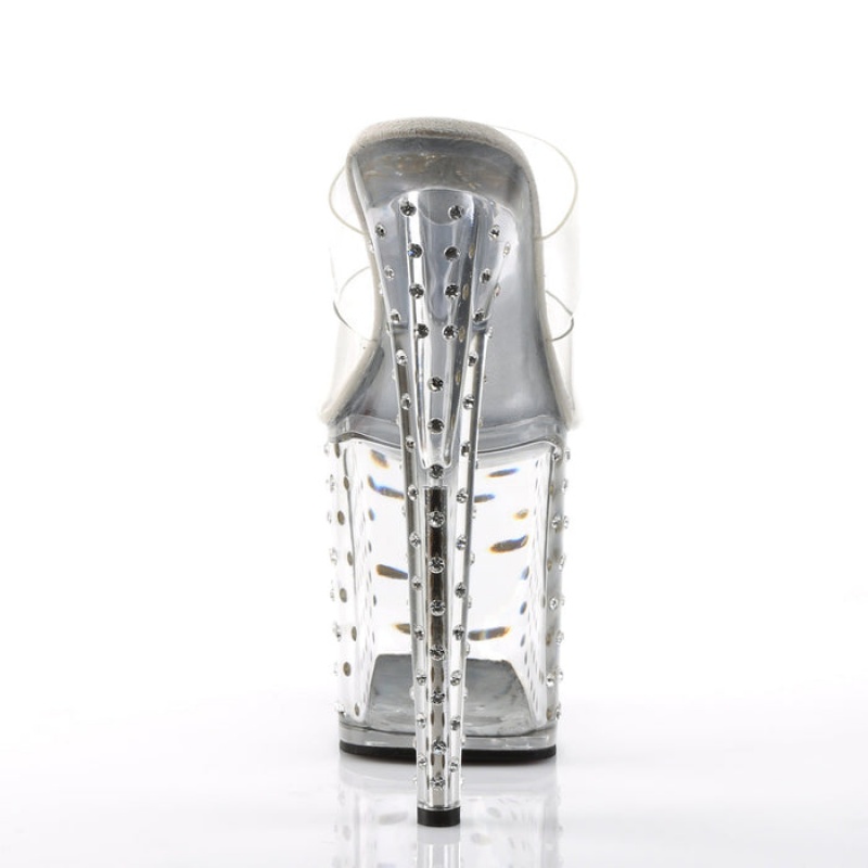 Pleaser Stardust-802 Badesandaler Dame Clear | 32BTIKGVO