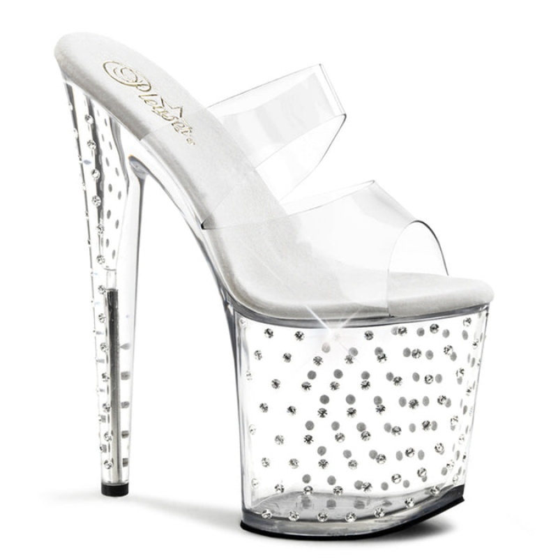 Pleaser Stardust-802 Badesandaler Dame Clear | 32BTIKGVO