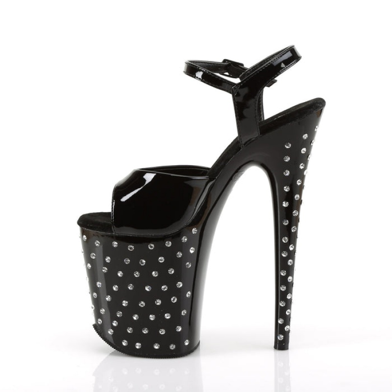 Pleaser Stardust-809 Sandaler Dame Sort | 34KHPVUOR