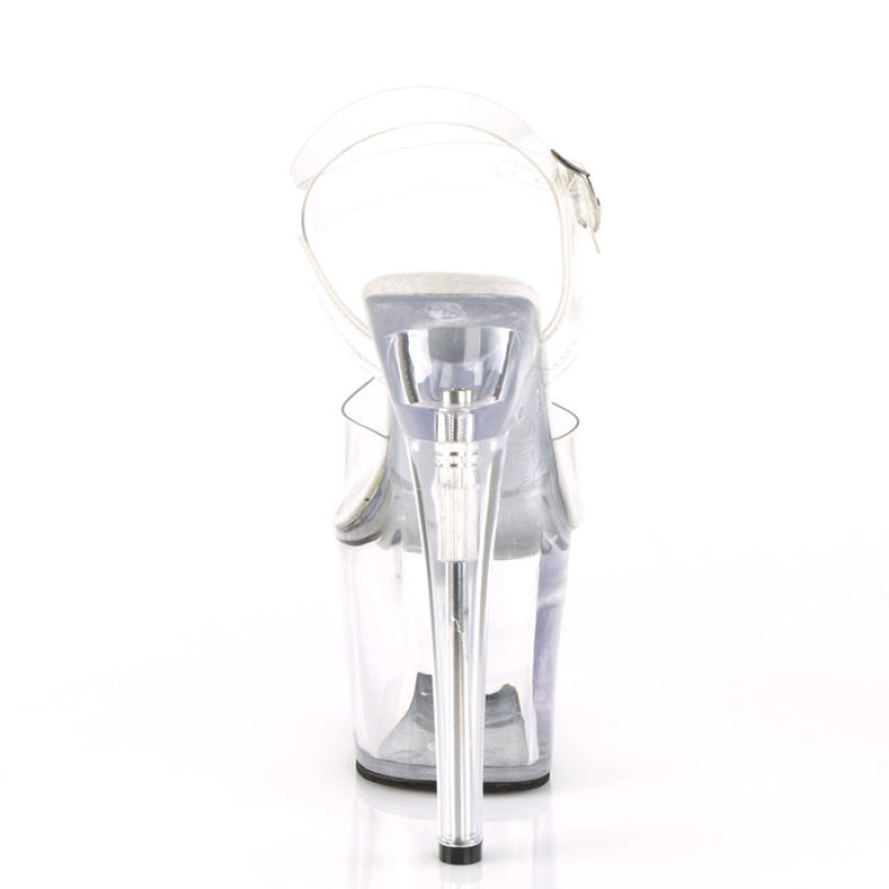 Pleaser Tipjar-708RAD Sandaler Dame Clear | 94KYJEPOF