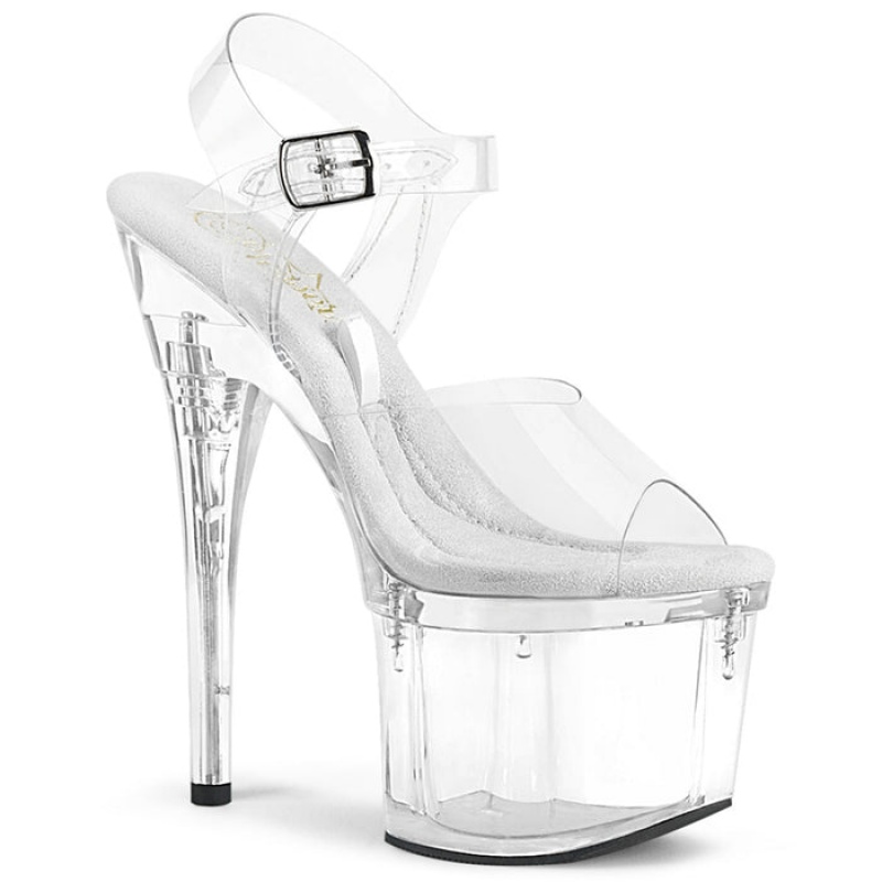 Pleaser Treasure-708EST Sandaler Dame Clear | 74RUSPMQJ