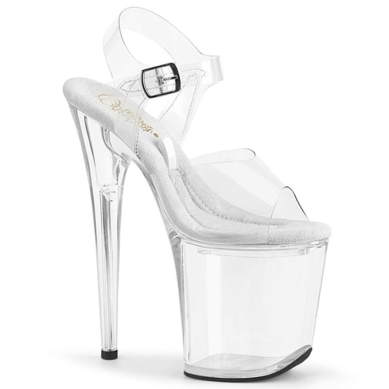 Pleaser Treasure-808FLA Sandaler Dame Clear | 53PBRKUJW