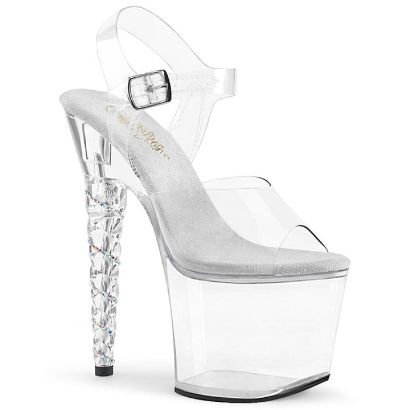 Pleaser Unicorn-708RSH Sandaler Dame Clear | 61BIQFECG