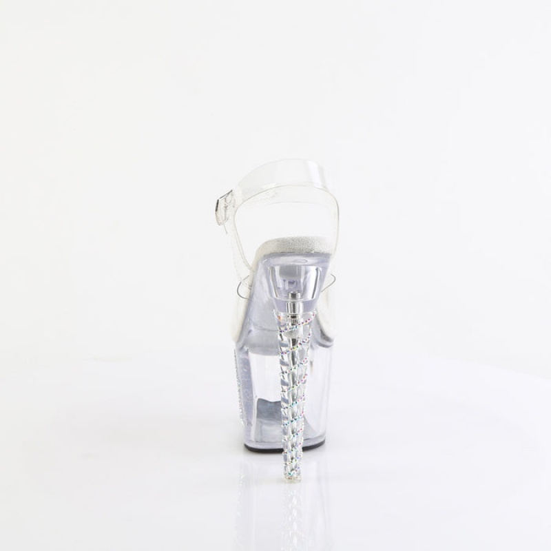 Pleaser Unicorn-708TGRS Sandaler Dame Clear | 85JAIHLNZ